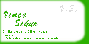 vince sikur business card
